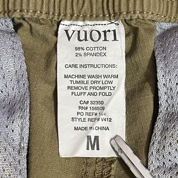 Vuori Ripstop Climber Pants Mens M Khaki Drawstring Performance Hiking Joggers - Picture 2 of 12